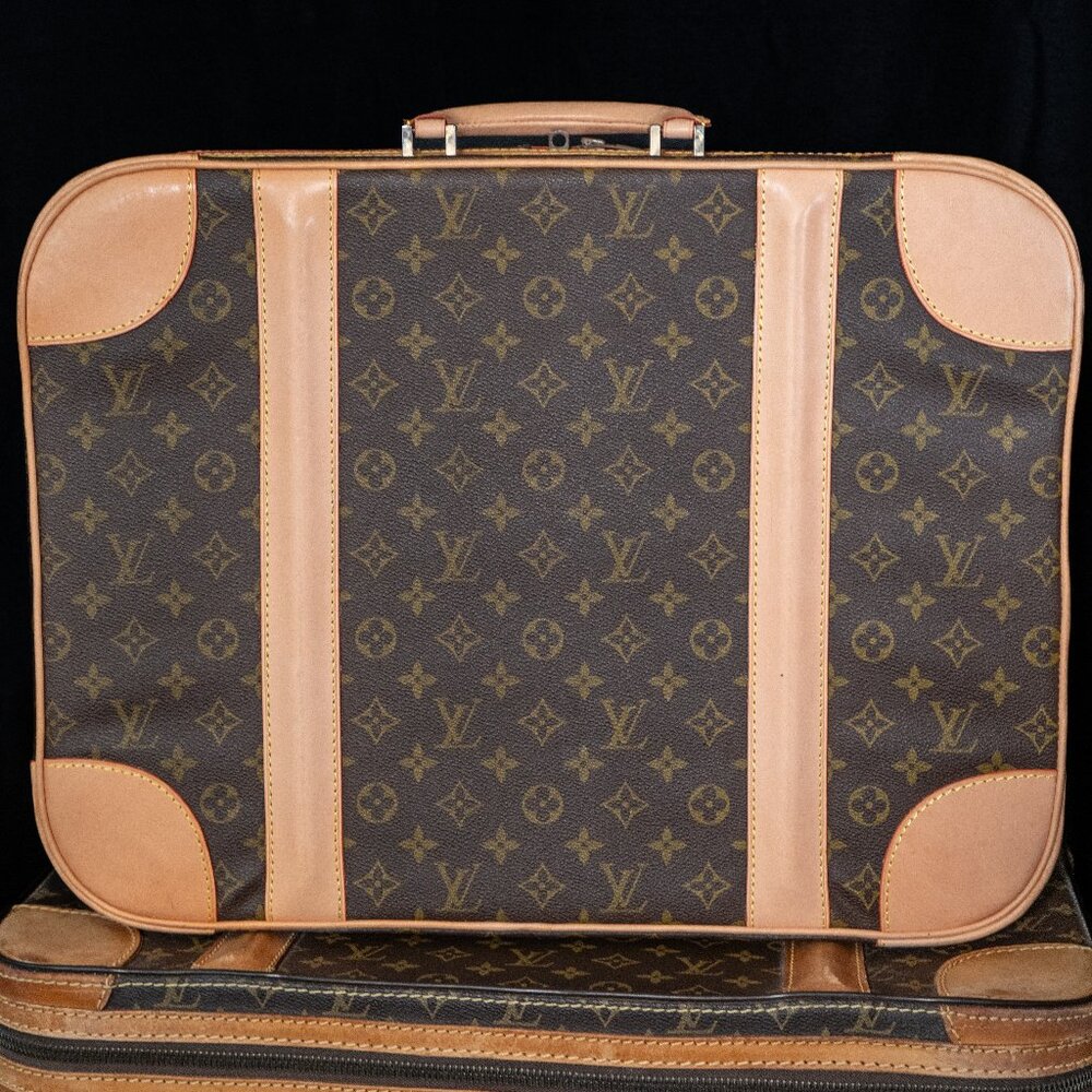 LOUIS VUITTON Monogram Canvas Suitcase - NEW LEATHER - VINTAGE TREASURE - Picture 4 of 16